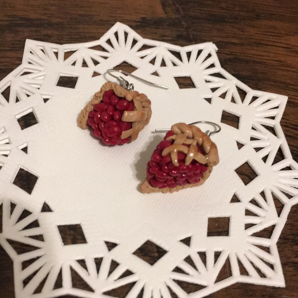 Handmade Cherry Pie Earrings